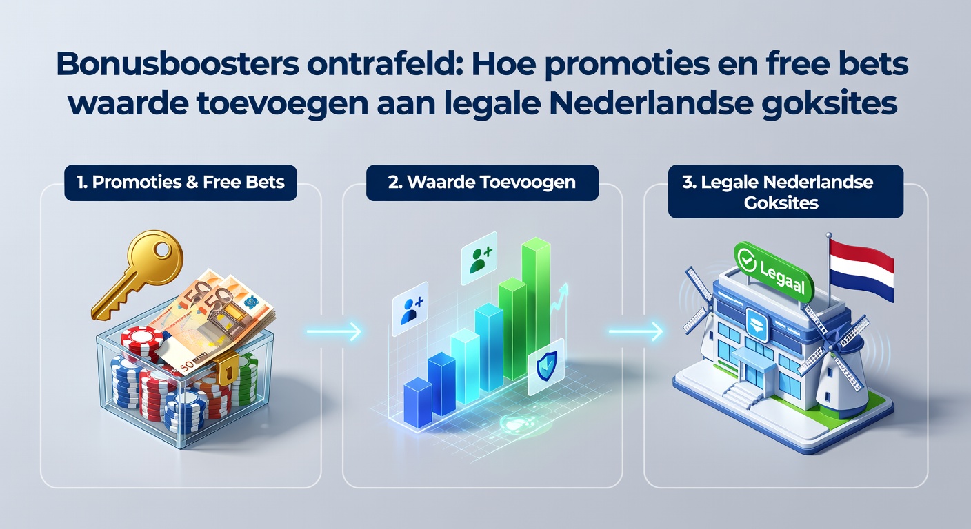 Grafiek en infographic met vergelijking van free bet voorwaarden en uitbetalingspercentages bij toonaangevende legale Nederlandse bookmakers, inclusief staafdiagrammen voor bonuswaarde en omzettingsfactoren