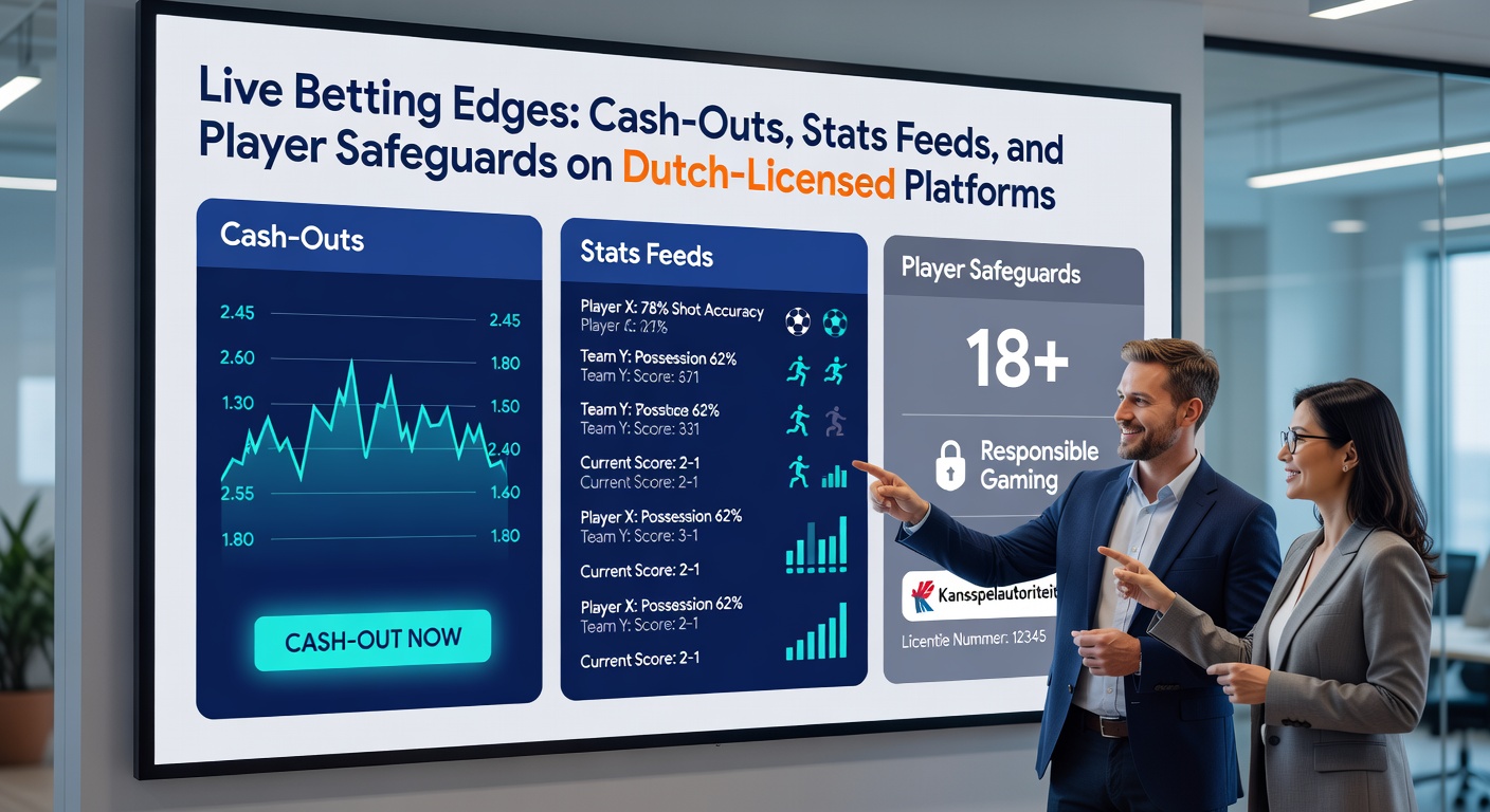 Grafiek met live betting statistieken, cash-out opties en spelerlimieten op een Nederlands wedplatform